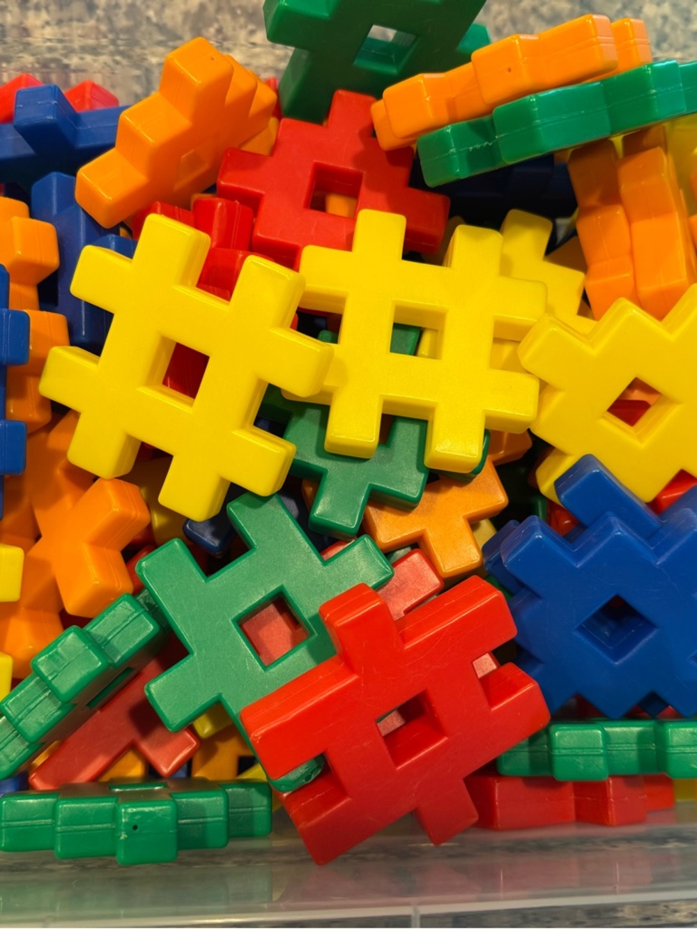 Lot of 78 Interlocking Learning Blocks - Multicolor Educational Toy